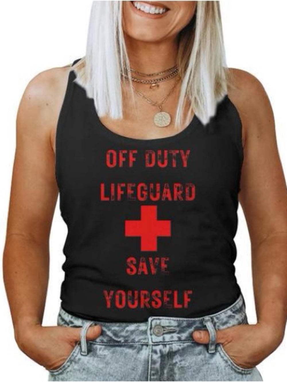 “Off Duty” Graphic Tank Top